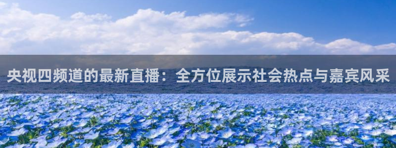 鲸鱼体育免费直播nba：央视四频道的最新直播：全方位展示社会热点与嘉宾风采